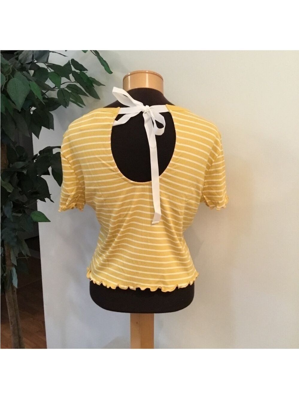 American Rag cropped short sleeve tee Woman’s Juniors size XXL stripes - Picture 11 of 14